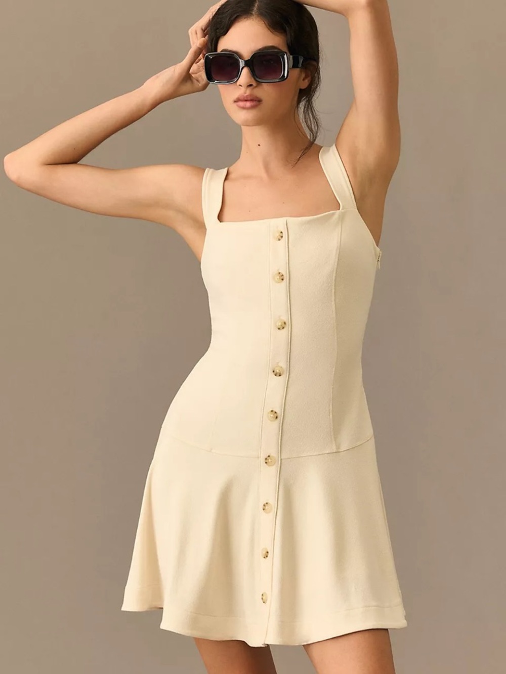 Anthropologie Maeve Square-Neck Flounce Dress Size XLP